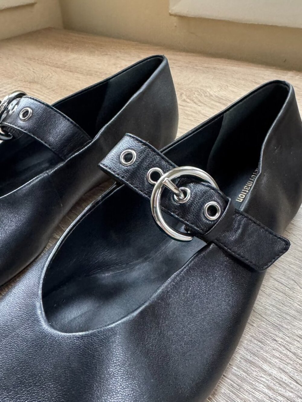 Reformation Bethany Ballet Flats Black Size 7 - Picture 7 of 12